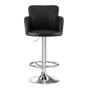 Reeve PU Leather Gas-Lift Swivel Bar Stool – Black — image 3