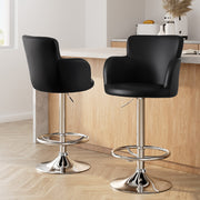 Reeve PU Leather Gas-Lift Swivel Bar Stool Set of 2 – Black — image 7