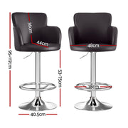 Reeve PU Leather Gas-Lift Swivel Bar Stool – Brown — image 2