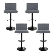 Como PU Leather Gas-Lift Swivel Bar Stool Set of 4 – Grey