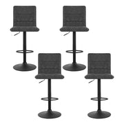 Bexley PU Leather Gas-Lift Swivel Bar Stool Set of 4 – Grey