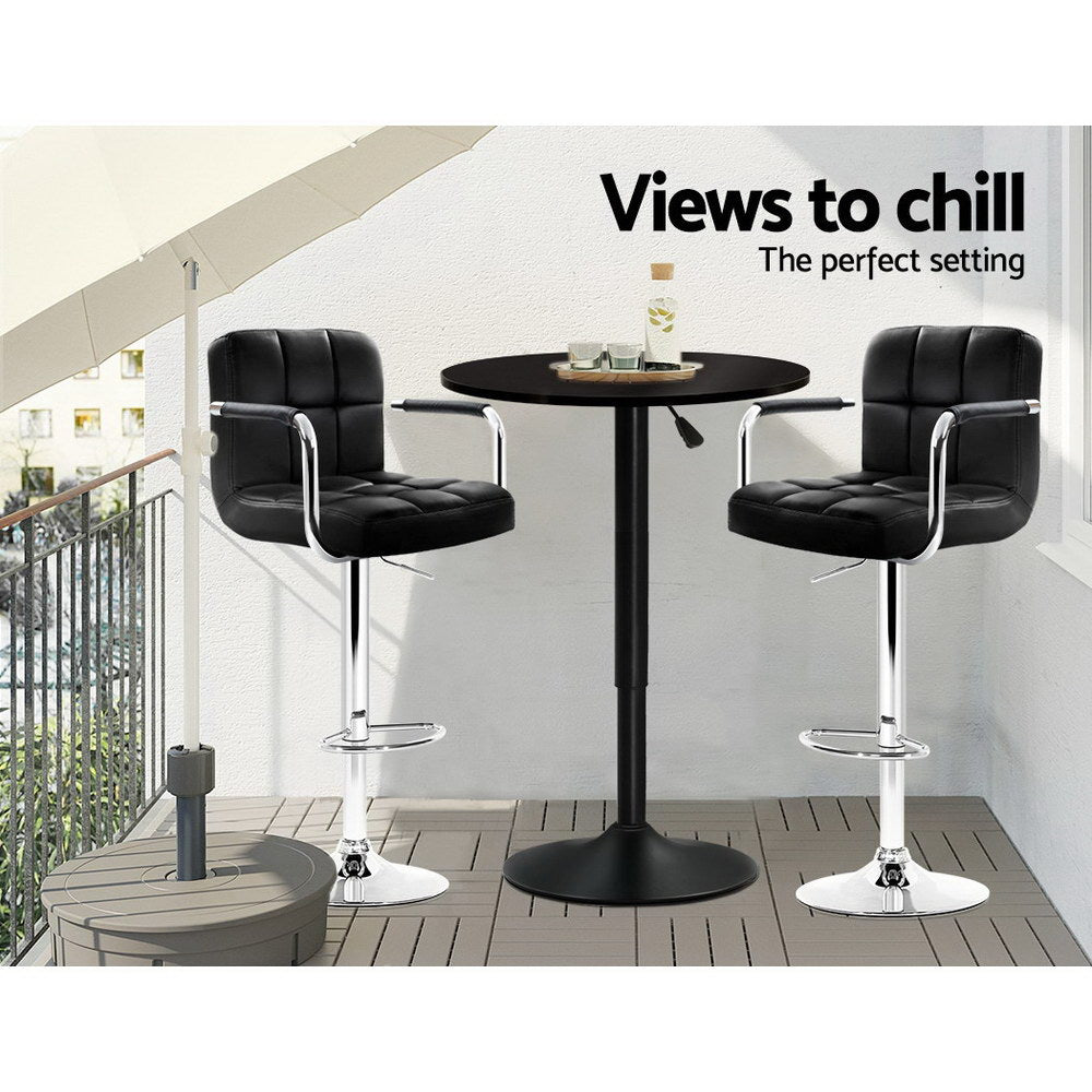 Everton Wooden Bar Table – Black