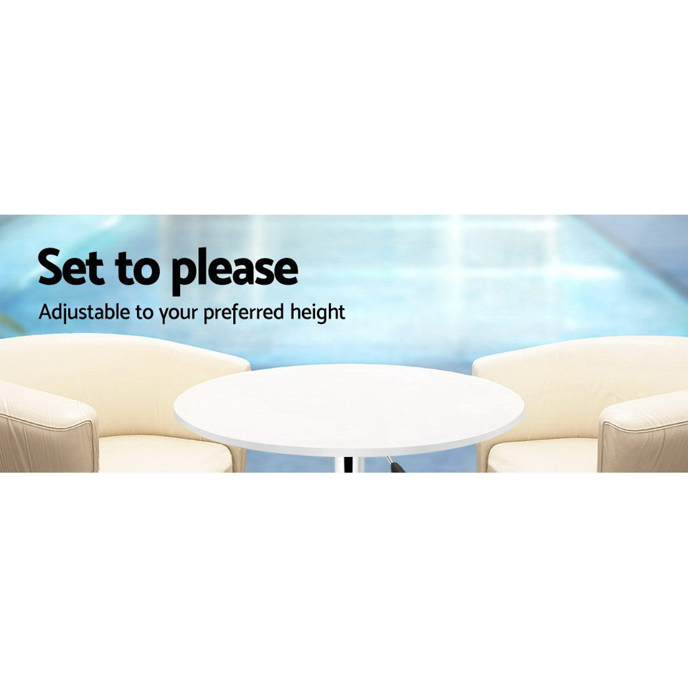 Everton Wooden Bar Table – White