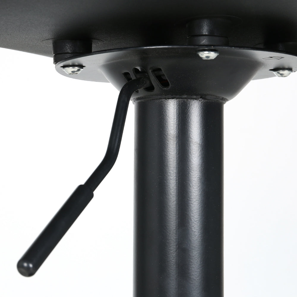 Fynn PU Leather Gas-Lift Swivel Bar Stool Set of 2 – Black