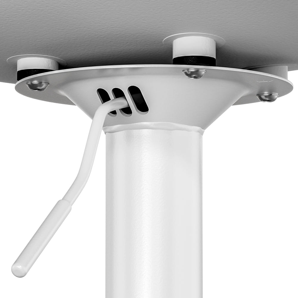 Fynn PU Leather Gas-Lift Swivel Bar Stool Set of 2 – White