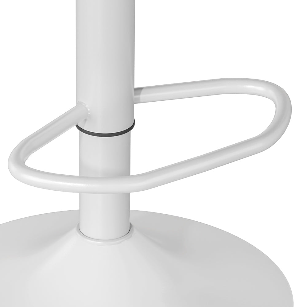 Fynn PU Leather Gas-Lift Swivel Bar Stool Set of 2 – White