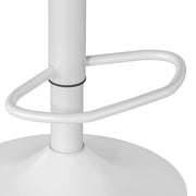 Fynn PU Leather Gas-Lift Swivel Bar Stool Set of 2 – White