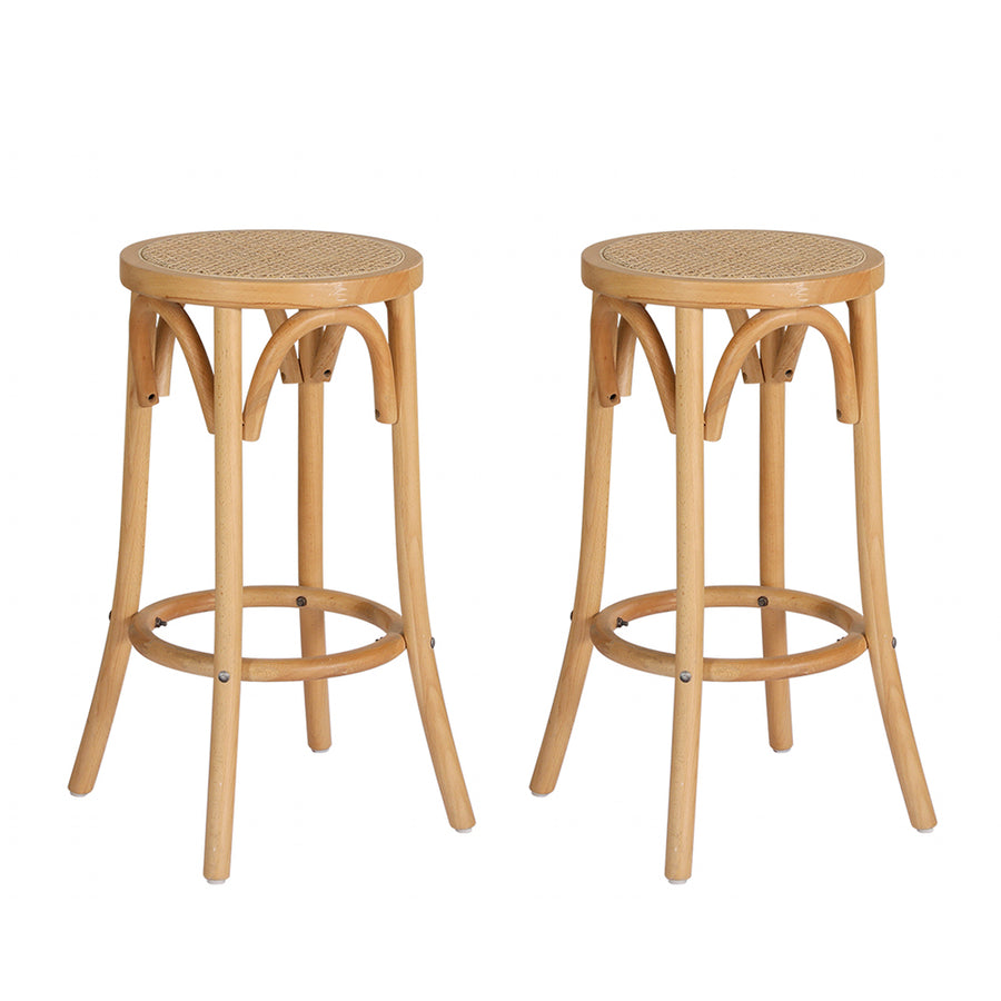 Apri Rattan Bar Stool Set of 2