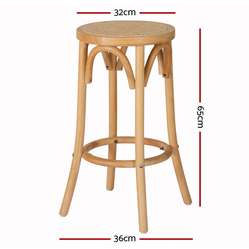 Apri Rattan Bar Stool Set of 2