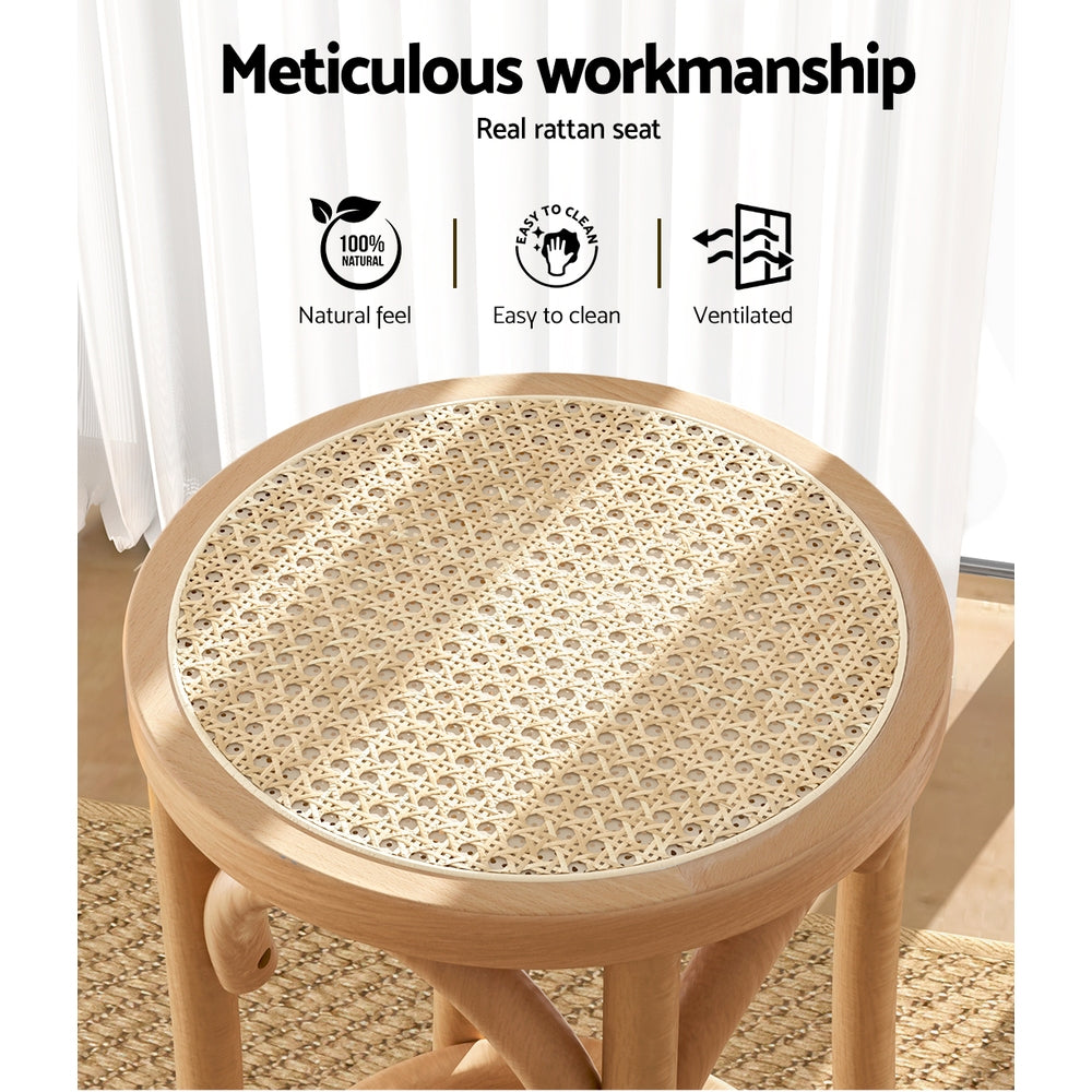 Apri Rattan Bar Stool Set of 2
