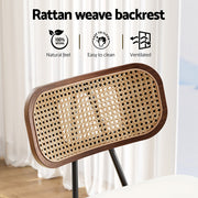 Kaia Rattan & PU Leather Counter Stool Set of 4 – Beige & Walnut — image 4