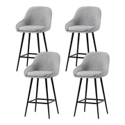 Bailey Fabric Bar Stool Set of 4 – Grey