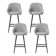 Bailey Fabric Bar Stool Set of 4 – Grey