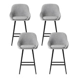 Artiss 4x Bar Stools Upholstered Stool Counter Seat Kitchen Dining Chairs