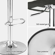 Publia PU Leather Gas-Lift Swivel Bar Stool Set of 4 – White