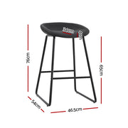 Ludovic PU Leather Counter Stool Set of 2 – Black