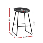 Ludovic PU Leather Counter Stool Set of 4 – Black