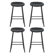Ludovic PU Leather Counter Stool Set of 4 – Black