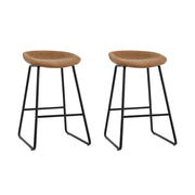 Ludovic PU Leather Counter Stool Set of 2 – Brown — image 7