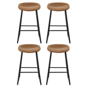 Ludovic PU Leather Counter Stool Set of 4 – Brown — image 3