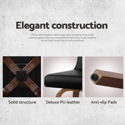 Felipe PU Leather Swivel Bar Stool Set of 4 – Black