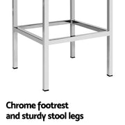 Arlo PU Leather Backless Bar Stool Set of 4 – White — image 6