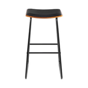 Porter PU Leather Bar Stool Set of 4 – Black