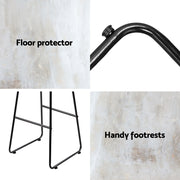 Porter PU Leather Bar Stool Set of 4 – Black
