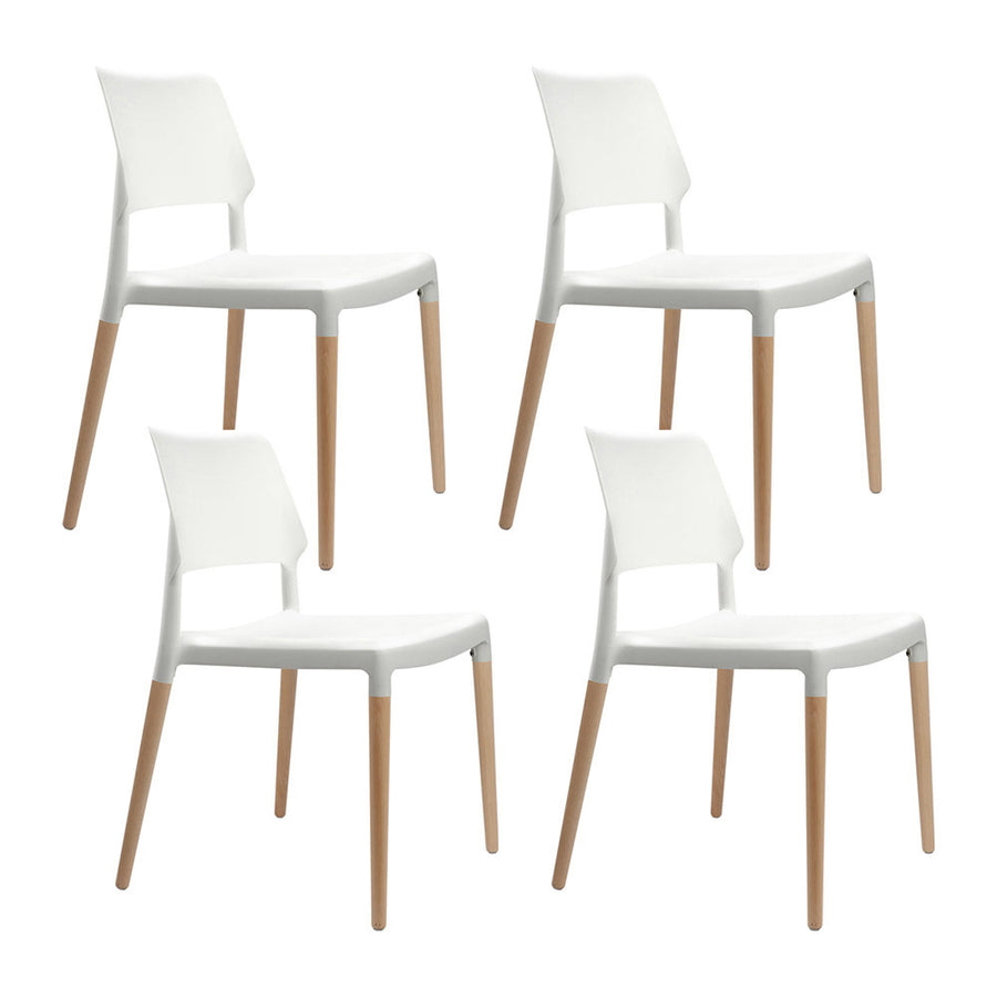 Parker Wooden Dining Chair Set of 4 – White