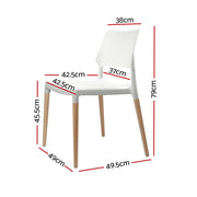 Parker Wooden Dining Chair Set of 4 – White