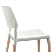 Parker Wooden Dining Chair Set of 4 – White