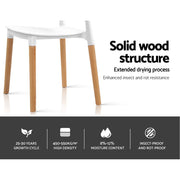Parker Wooden Dining Chair Set of 4 – White