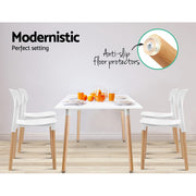 Parker Wooden Dining Chair Set of 4 – White