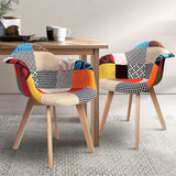 Artiss Dining Chairs Set of 2 Fabric Retro Replica DSW