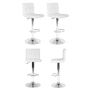Noel PU Leather Gas-Lift Swivel Kitchen Bar Stool Set of 4 – White — image 3
