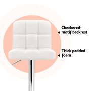 Noel PU Leather Gas-Lift Swivel Kitchen Bar Stool Set of 4 – White — image 5