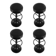 Anton PU Leather Gas-Lift Swivel Bar Stool Set of 4 – Black