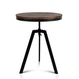 Artiss Bar Table 67-86CM Height Round Brown