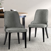 Pierce Fabric Dining Chair Set of 2 – Grey