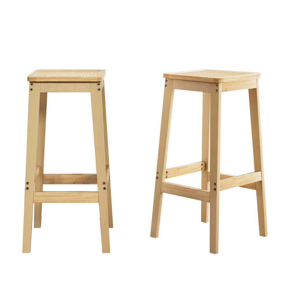 Crawford Rattan Bar Stool Set of 2