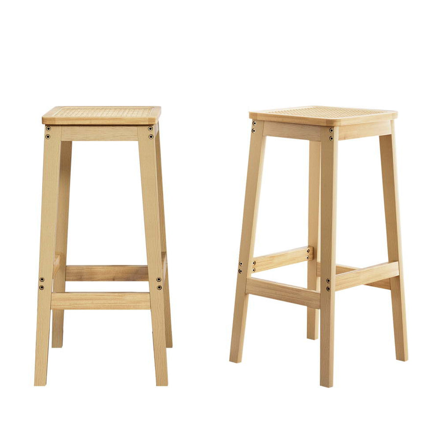 Crawford Rattan Bar Stool Set of 2
