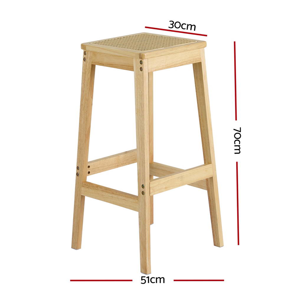 Crawford Rattan Bar Stool Set of 2