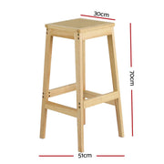 Crawford Rattan Bar Stool Set of 2