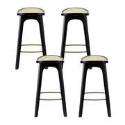 Everton Rattan Bar Stool Set of 4 – Black — image 3