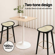 Everton Rattan Bar Stool Set of 4 – Black — image 4