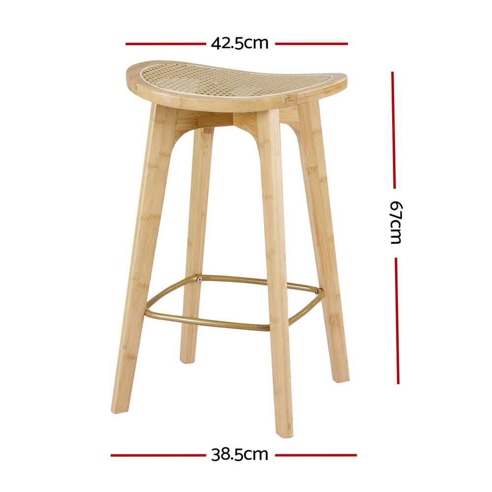 Everton Rattan Bar Stool Set of 2