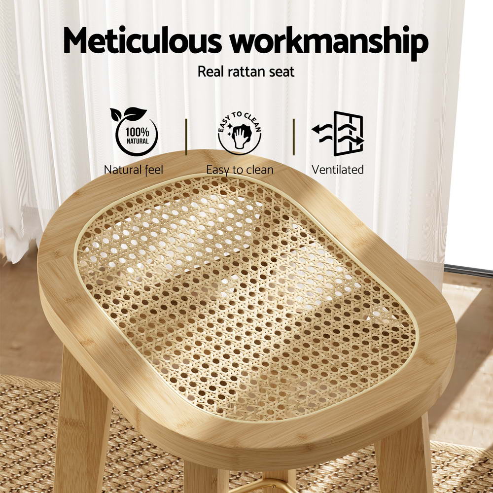 Everton Rattan Bar Stool Set of 2
