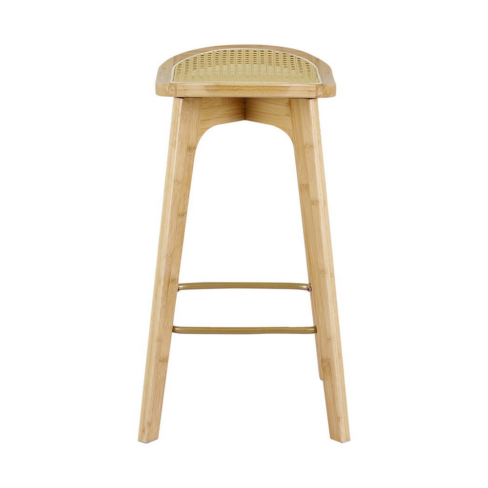 Everton Rattan Bar Stool Set of 4 – Natural — image 3