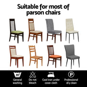 Rowan Fabric Dining Chair Cover Set – Dark Grey