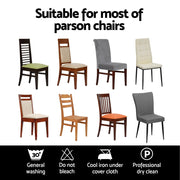 Riley Fabric Dining Chair Cover Set – Grey